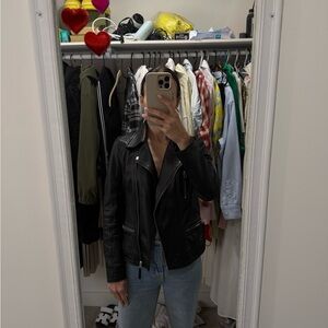 Classic Black Leather Jacket for Women